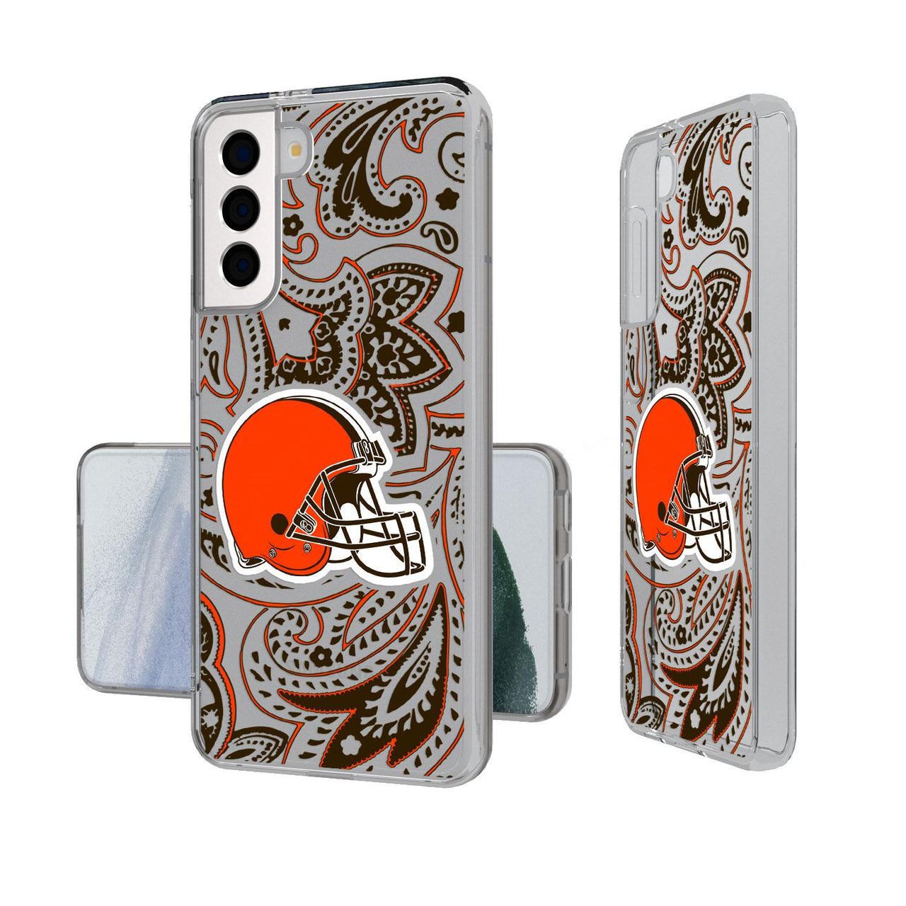 Cleveland Browns Paisley Clear Case-1