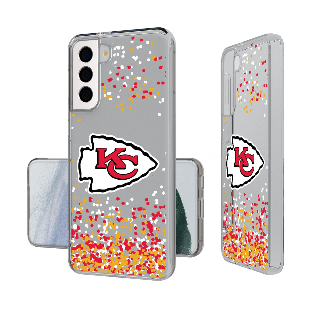 Kansas City Chiefs Confetti Clear Phone Case-0