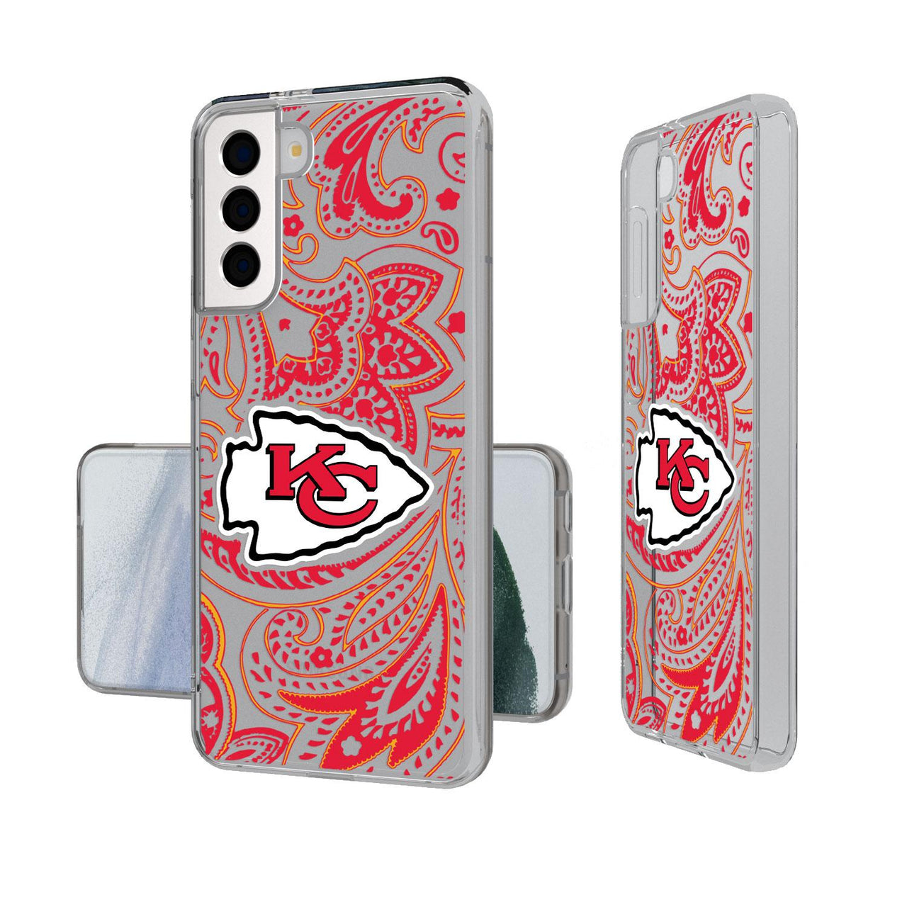 Kansas City Chiefs Paisley Clear Case-1