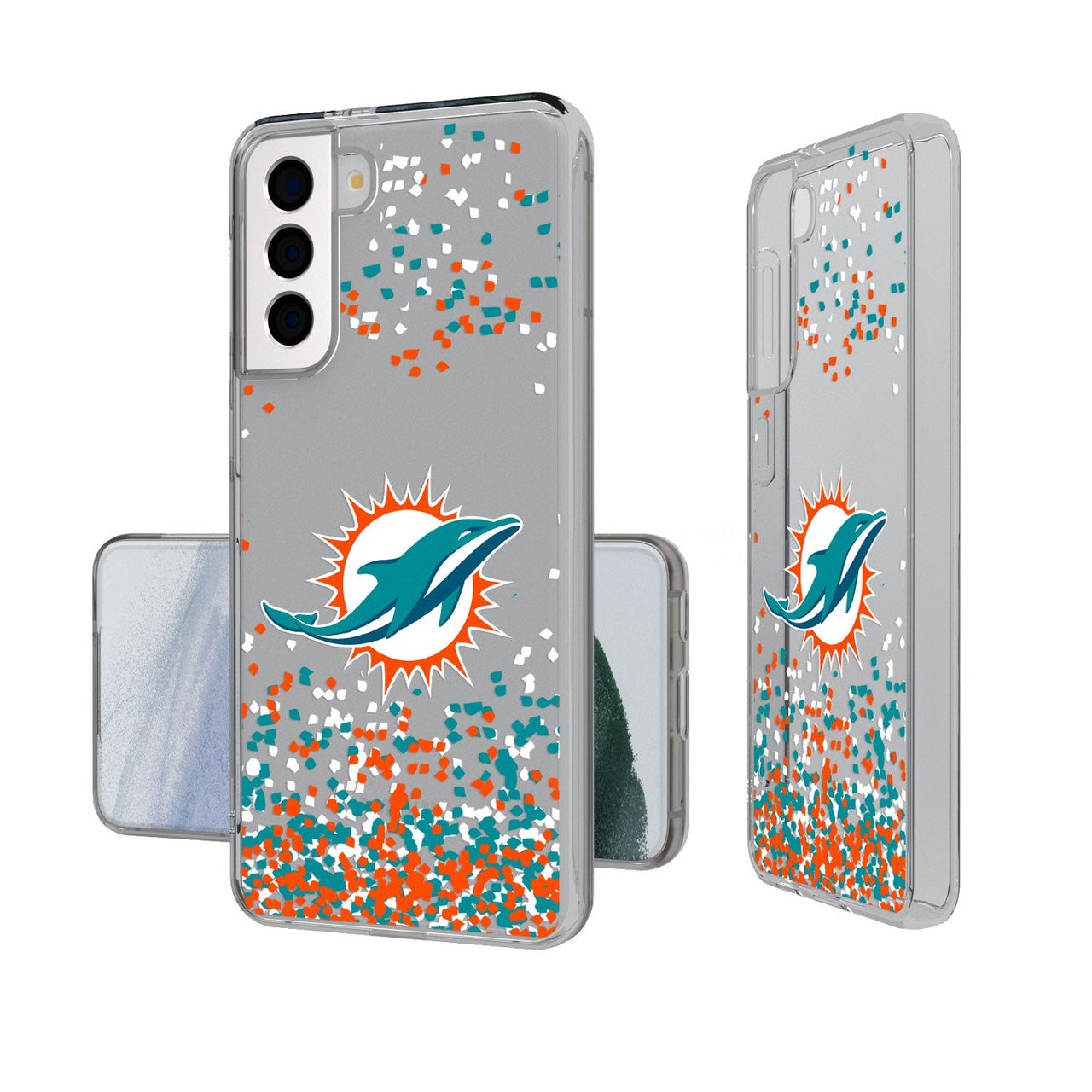 Miami Dolphins Confetti Clear Case-19