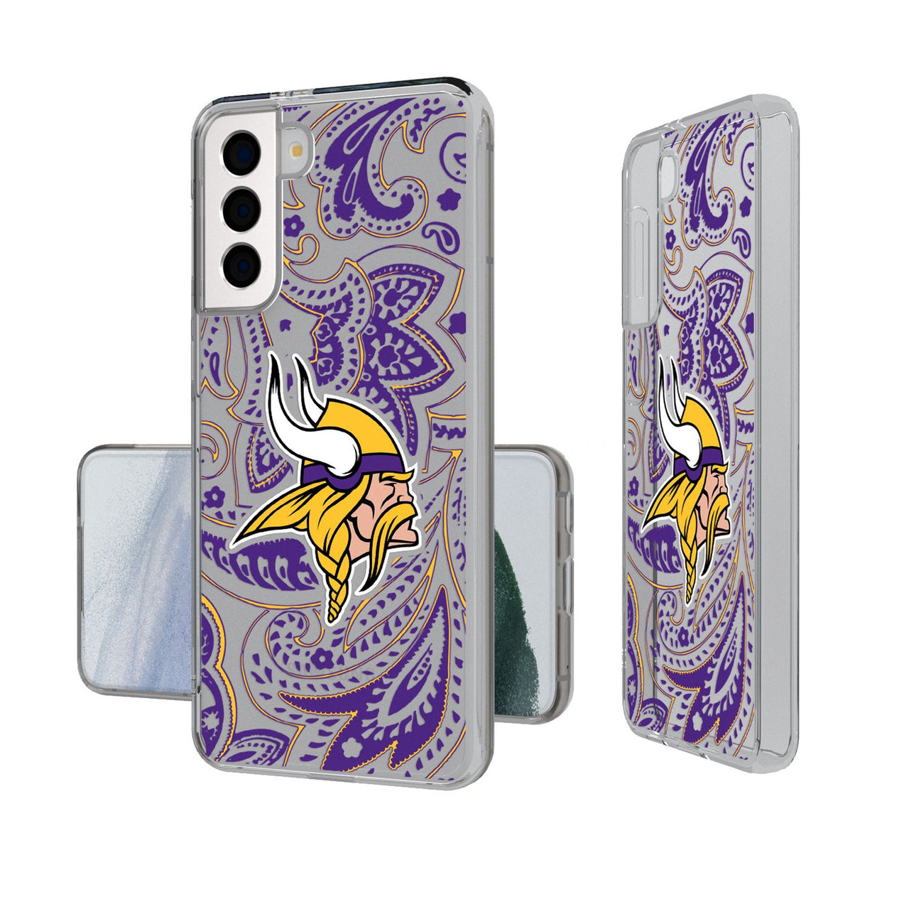 Minnesota Vikings Paisley Clear Phone Case-0