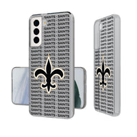 Thumbnail for New Orleans Saints Text Backdrop Clear Phone Case-0