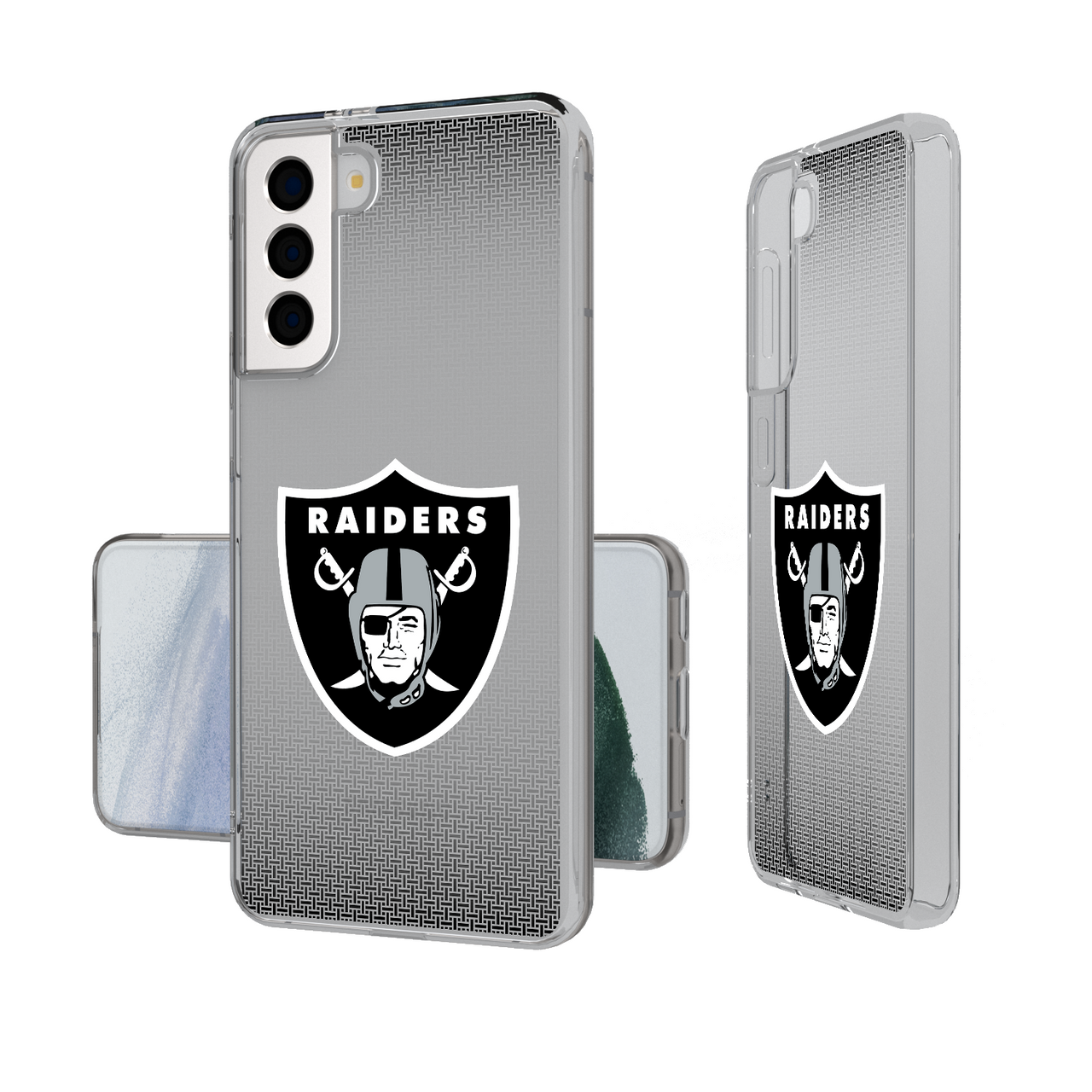 Las Vegas Raiders Linen Clear Phone Case-1