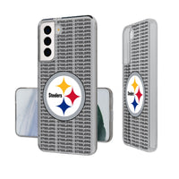 Thumbnail for Pittsburgh Steelers Text Backdrop Clear Phone Case-0