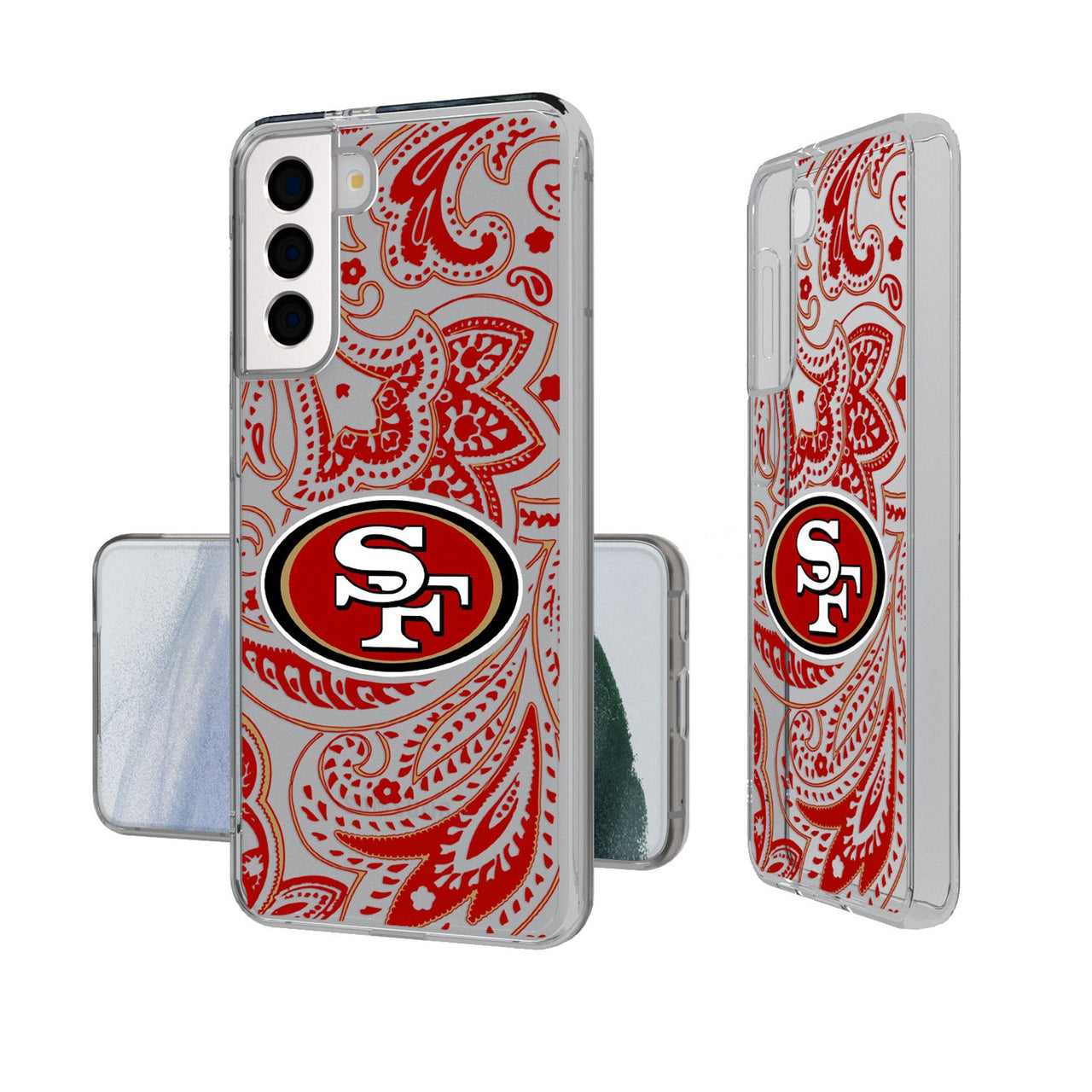 San Francisco 49ers Paisley Clear Phone Case-0