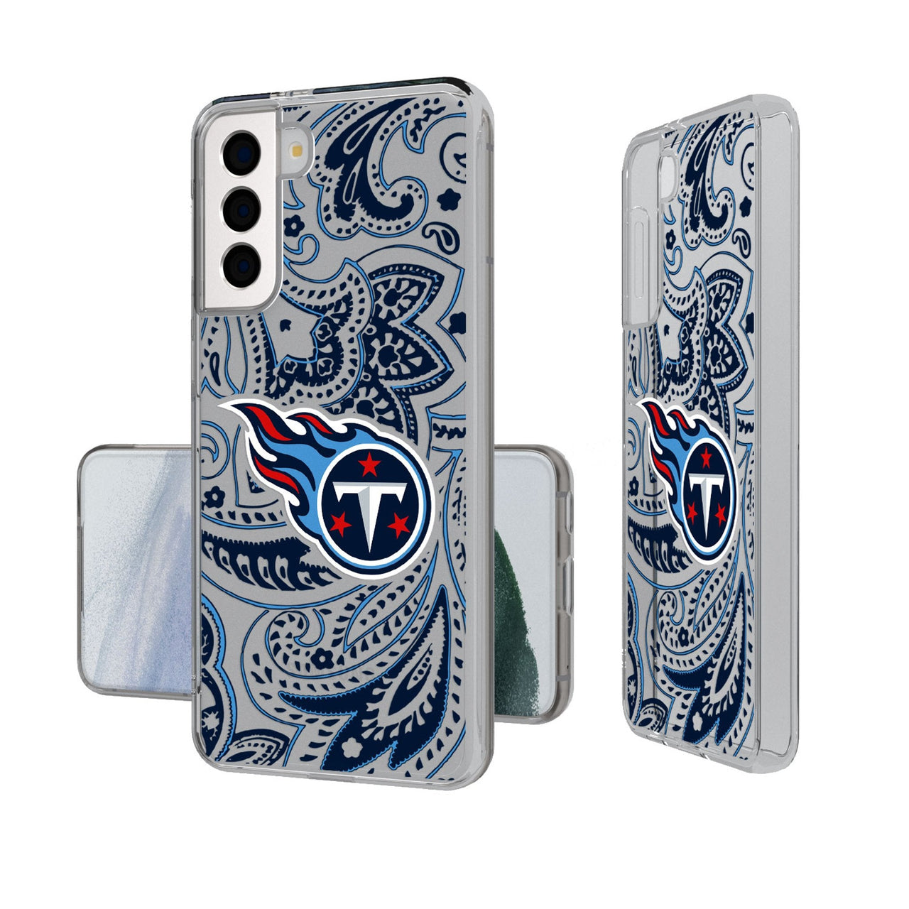 Tennessee Titans Paisley Clear Phone Case-0