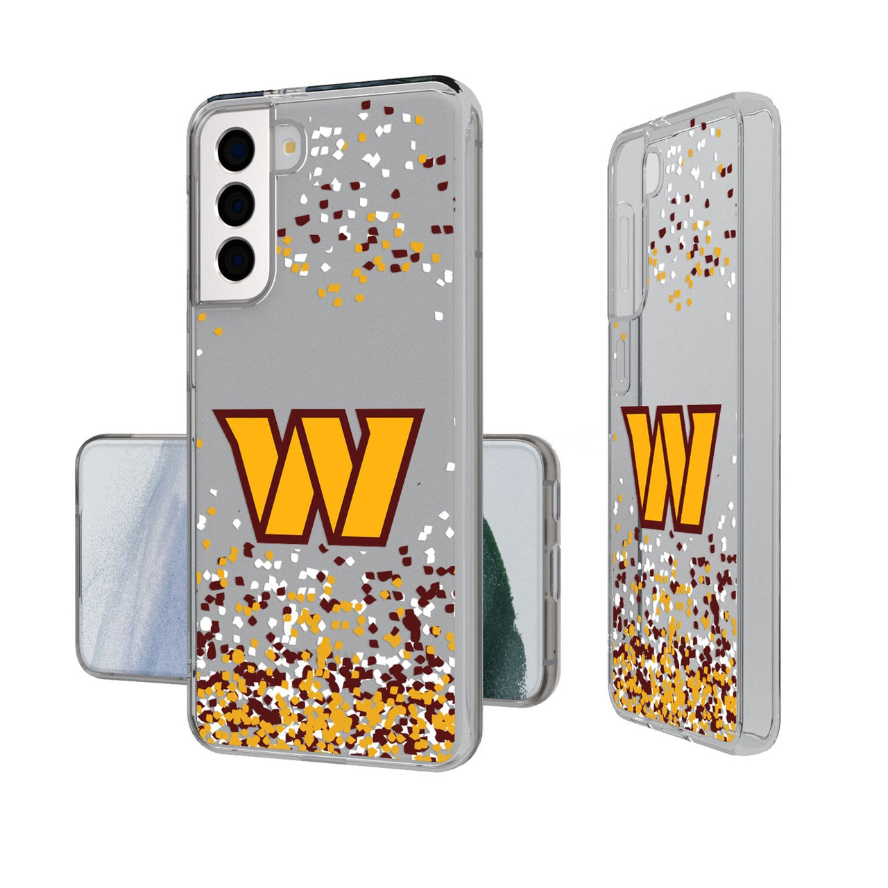 Washington Commanders Confetti Clear Phone Case-0