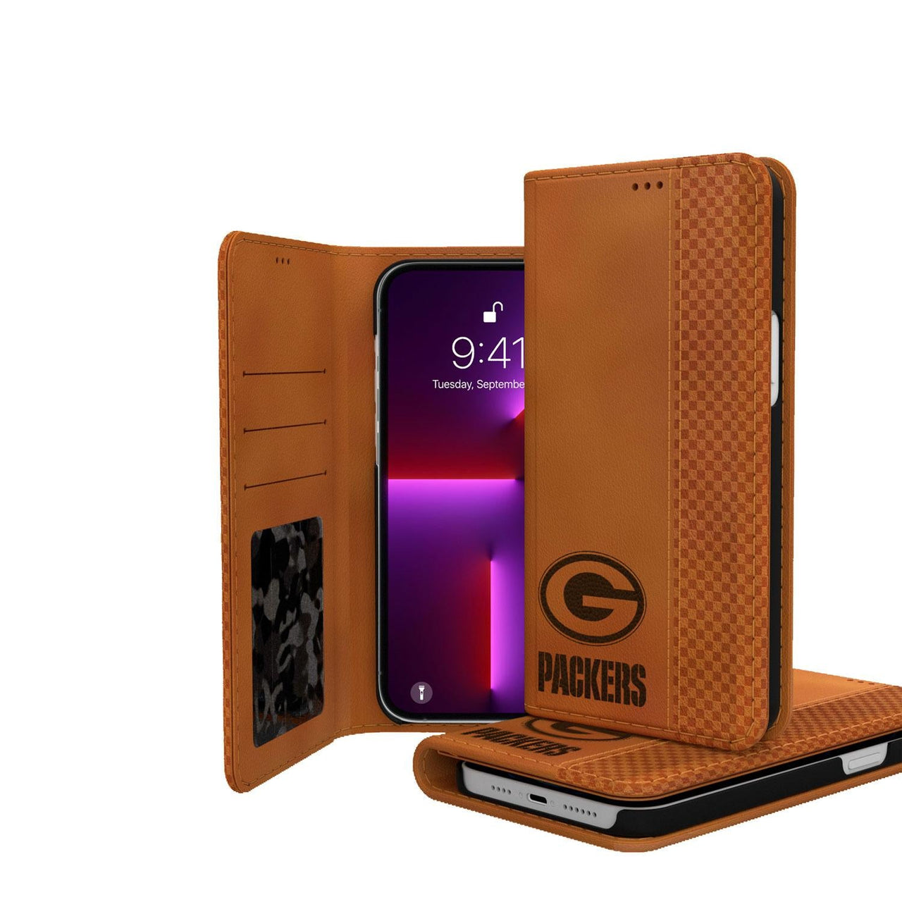 Green Bay Packers Burn Folio Phone Case-0