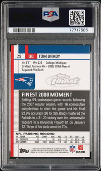 Thumbnail for 2009 Topps Finest #29 Tom Brady PSA 9