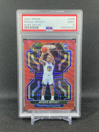 Thumbnail for 2021-22 prizm Ruby Wave Moses Moody psa 9 rc rookie