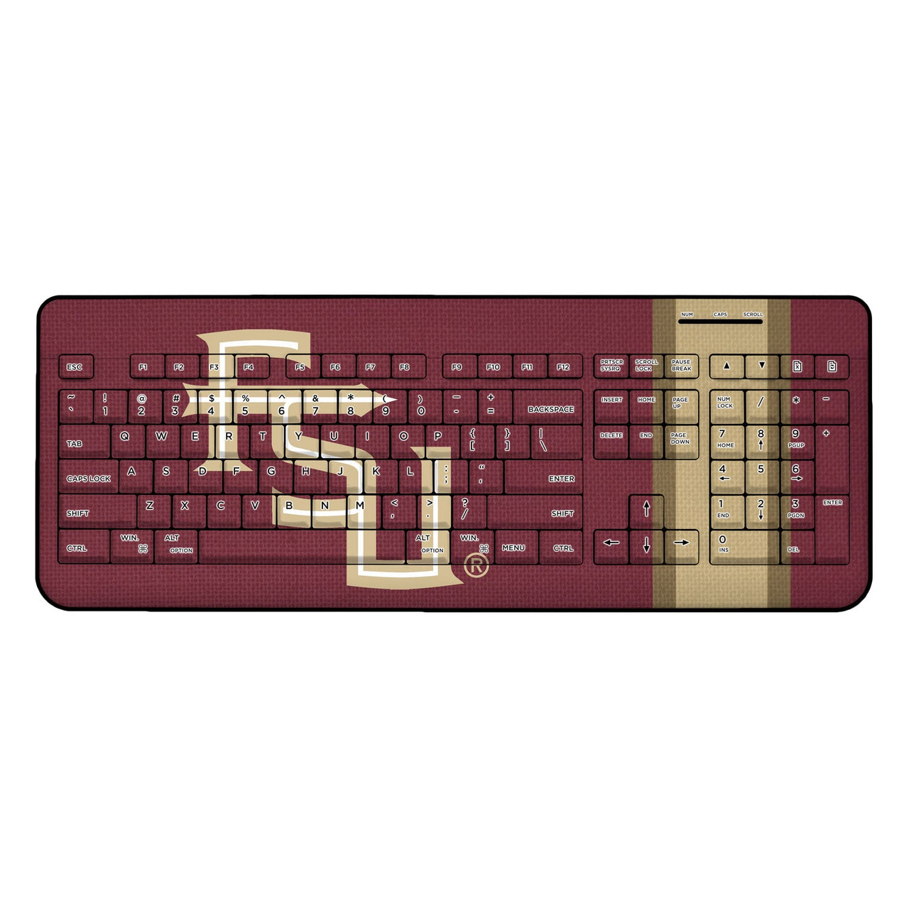 Florida State Seminoles Stripe Wireless USB Keyboard-0