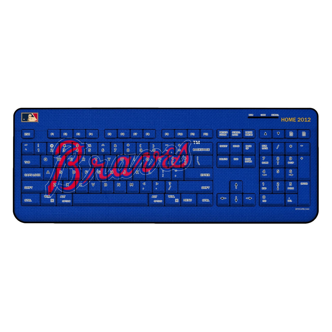 Atlanta Braves Home 2012 - Cooperstown Collection Solid Wireless USB Keyboard-0