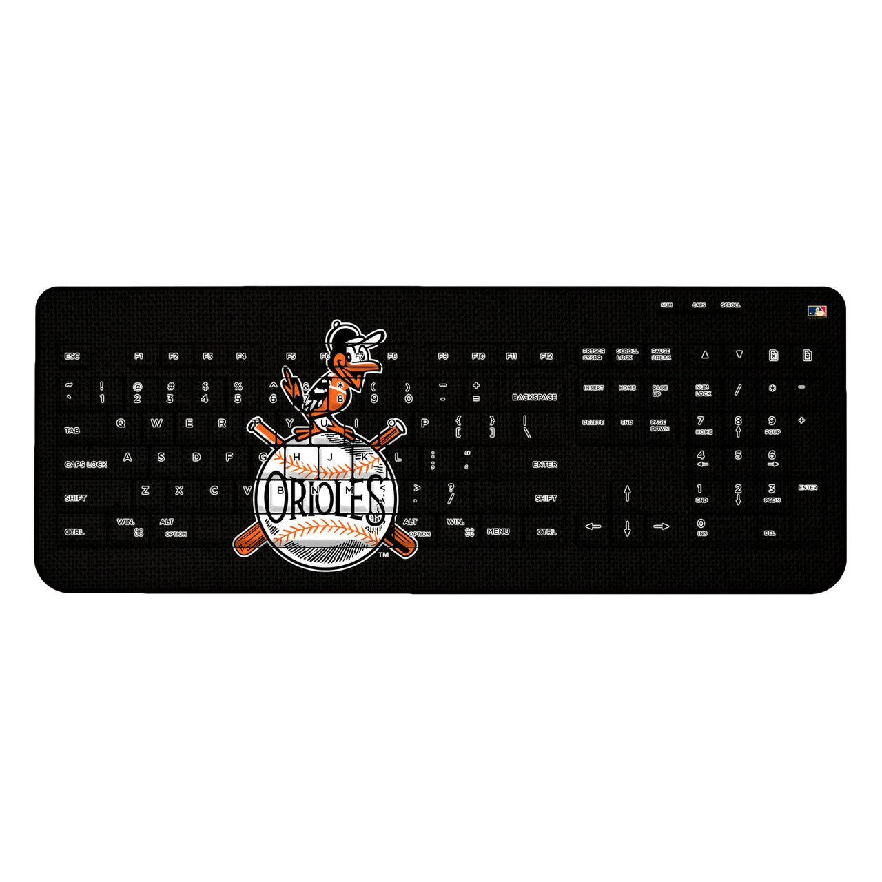 Baltimore Orioles 1954-1963 - Cooperstown Collection Solid Wireless USB Keyboard-0