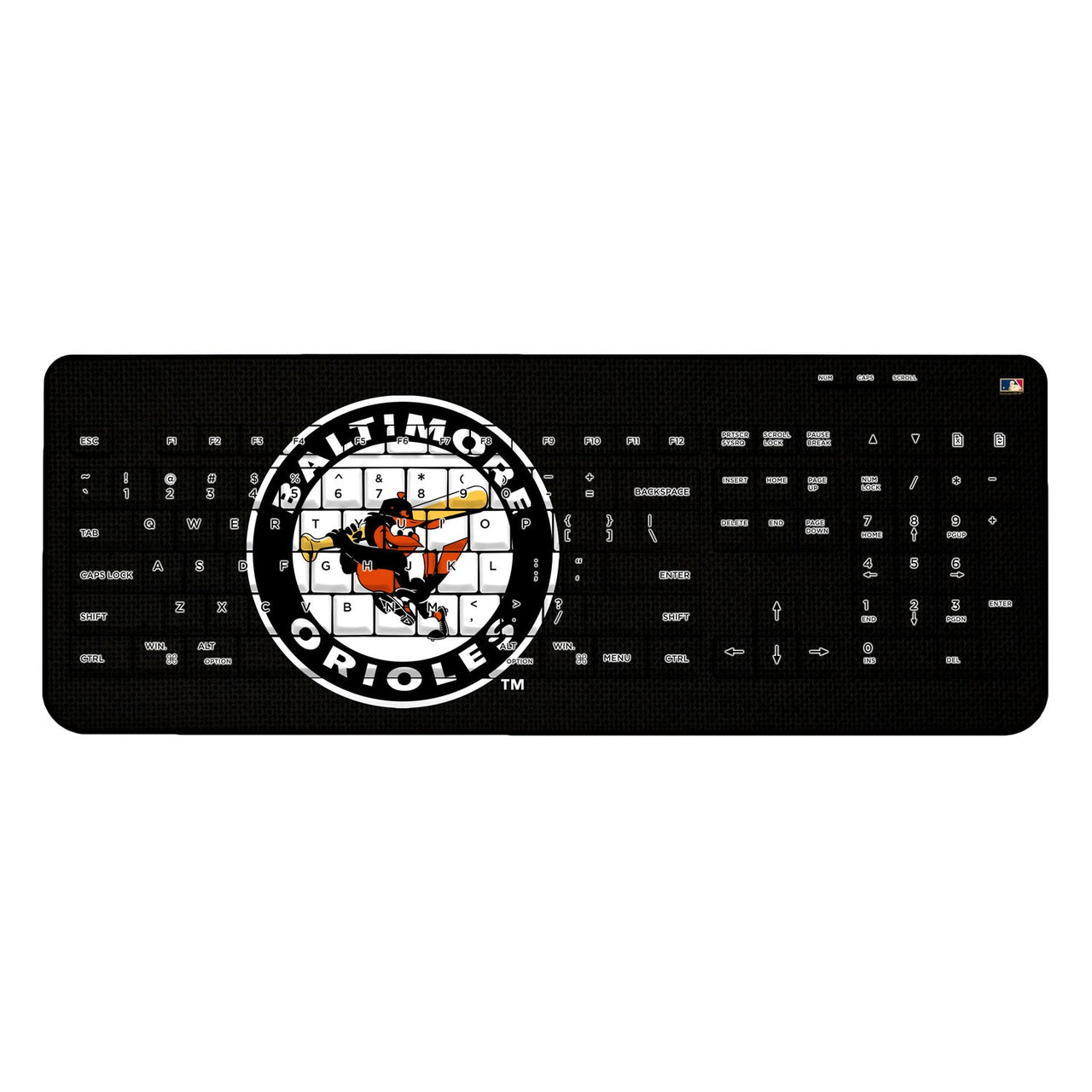 Baltimore Orioles 1966-1969 - Cooperstown Collection Solid Wireless USB Keyboard-0