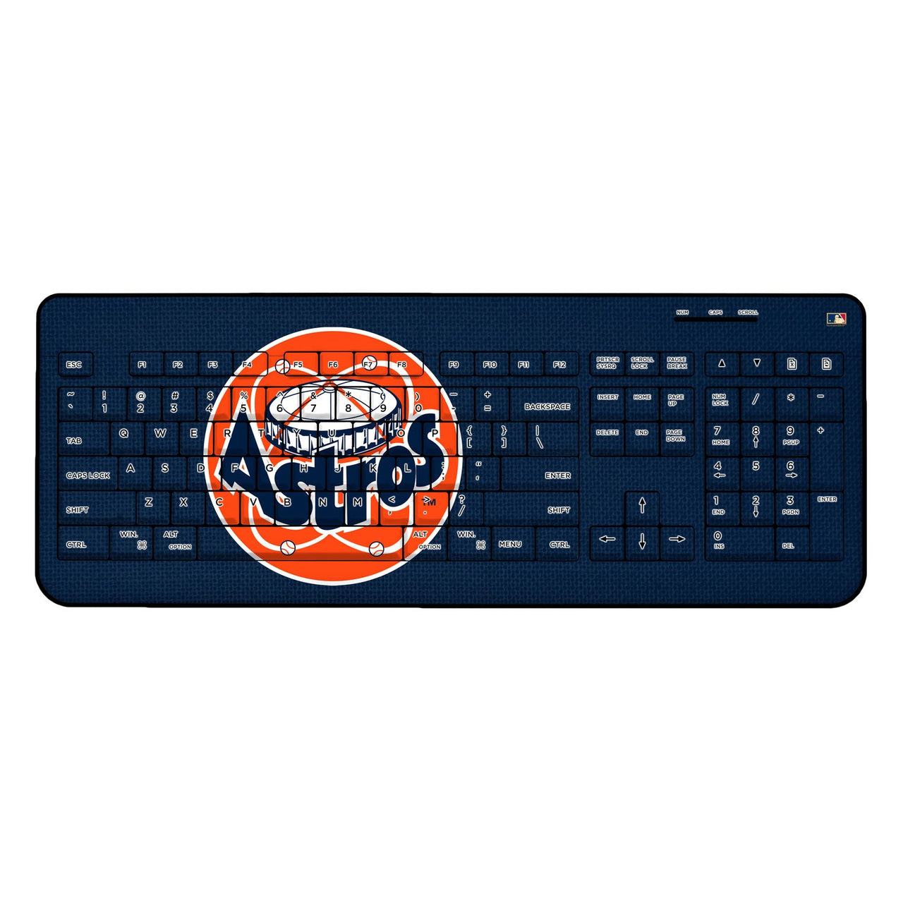 Houston Astros 1977-1998 - Cooperstown Collection Solid Wireless USB Keyboard-0