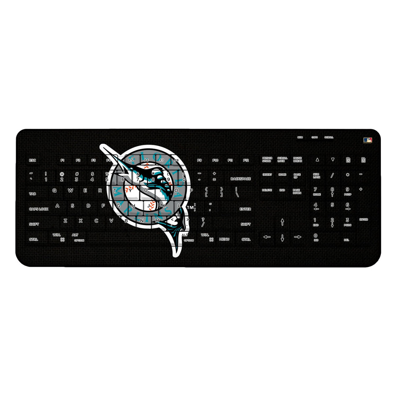 Miami Marlins 1993-2011 - Cooperstown Collection Solid Wireless USB Keyboard-0