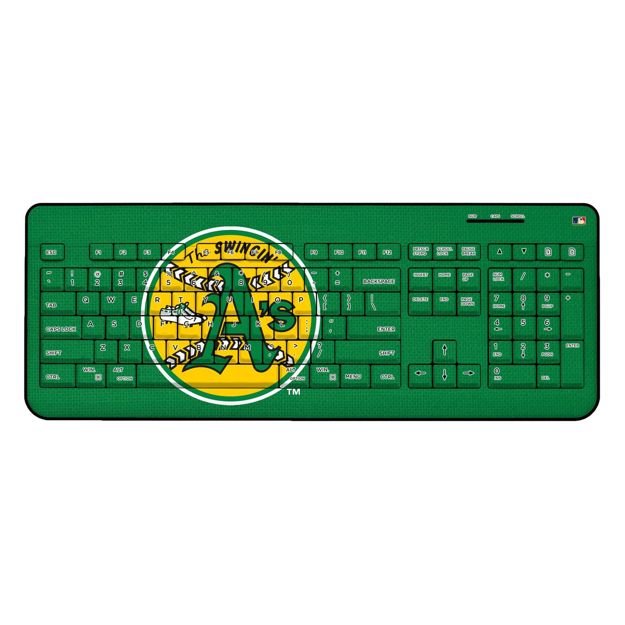 Oakland As 1971-1981 - Cooperstown Collection Solid Wireless USB Keyboard-0