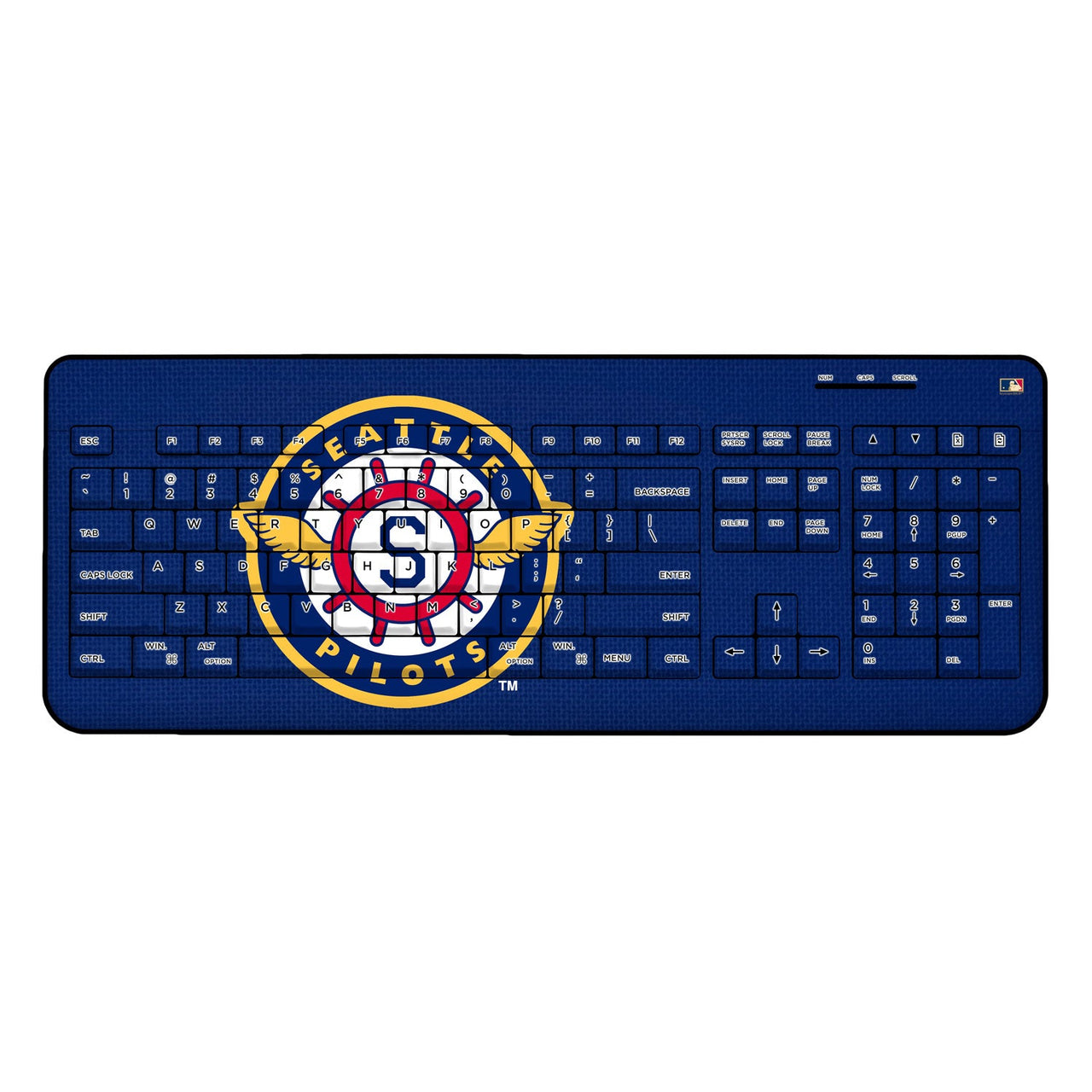 Seattle Pilots 1969 - Cooperstown Collection Solid Wireless USB Keyboard-0