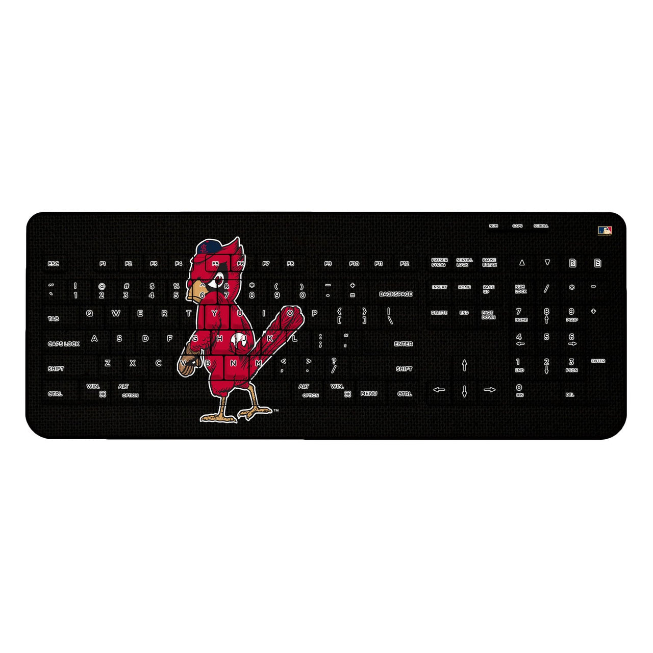 St louis Cardinals 1950s - Cooperstown Collection Solid Wireless USB Keyboard-0