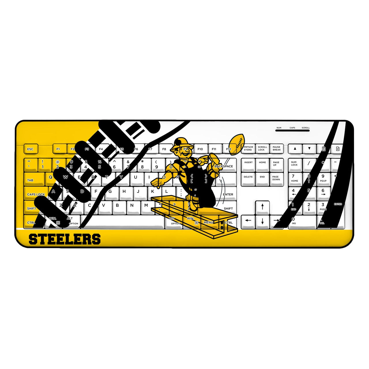 Pittsburgh Steelers 1961 Historic Collection Passtime Wireless USB Keyboard-0