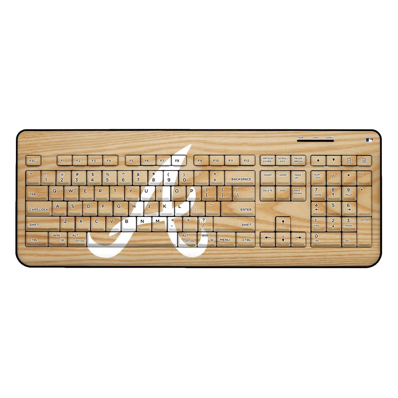 Atlanta Braves Braves Wood Bat Wireless USB Keyboard-0