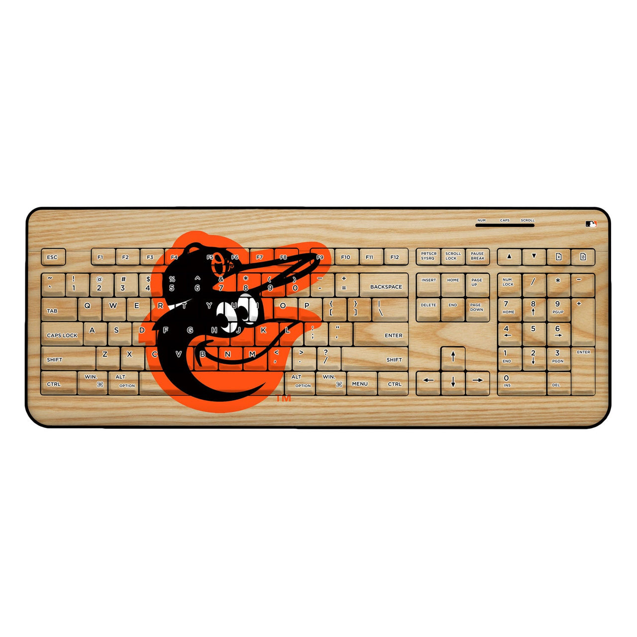 Baltimore Orioles Orioles Wood Bat Wireless USB Keyboard-0