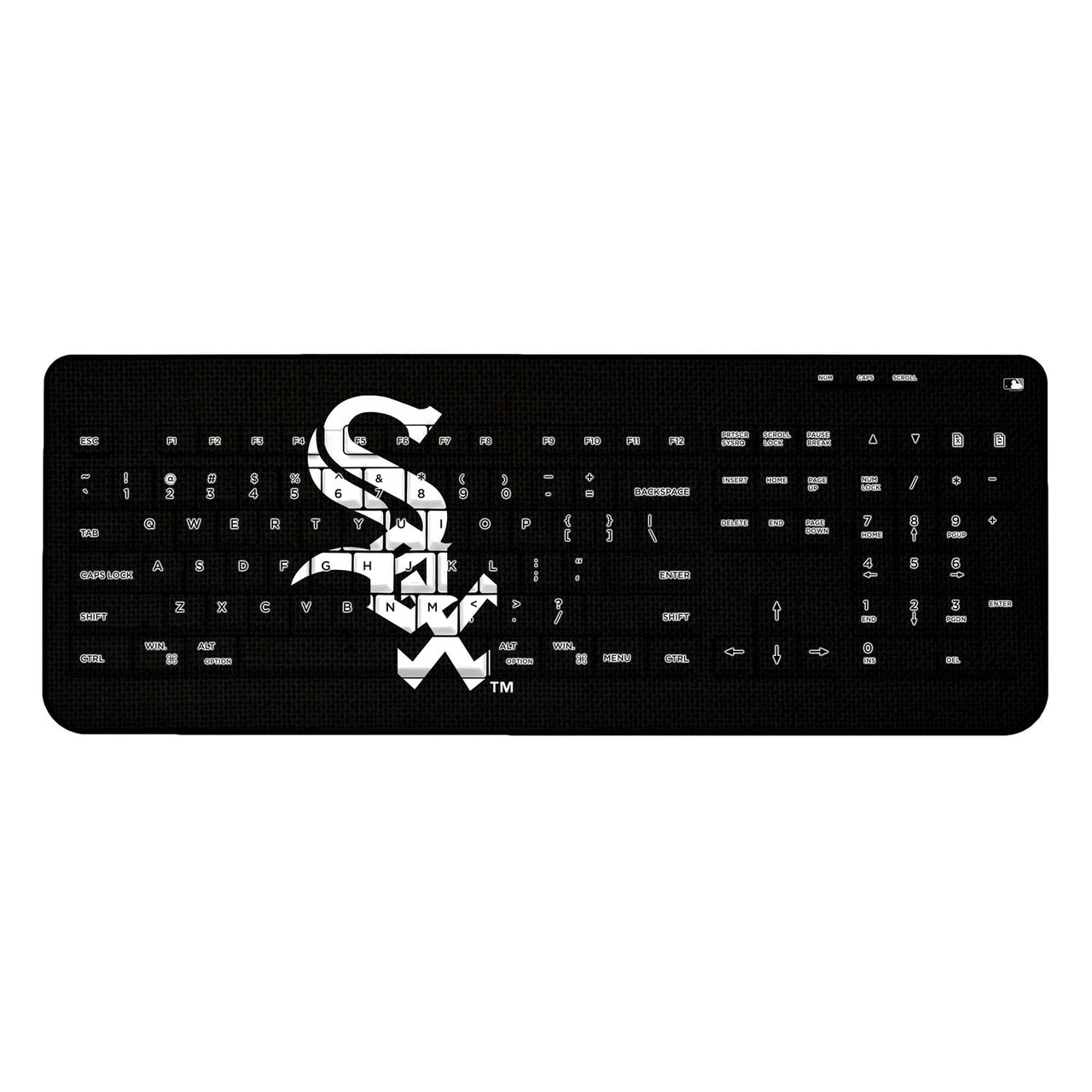 Chicago White Sox White Sox Solid Wireless USB Keyboard-0