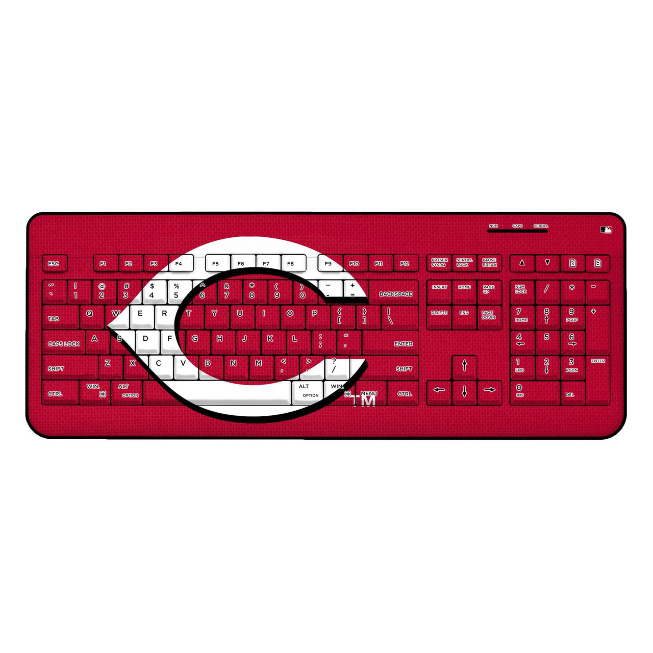 Cincinnati Reds Reds Solid Wireless USB Keyboard-0