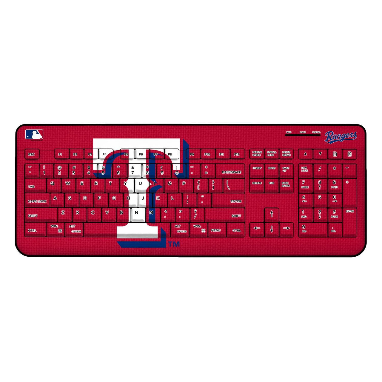 Texas Rangers Solid Wireless USB Keyboard-0