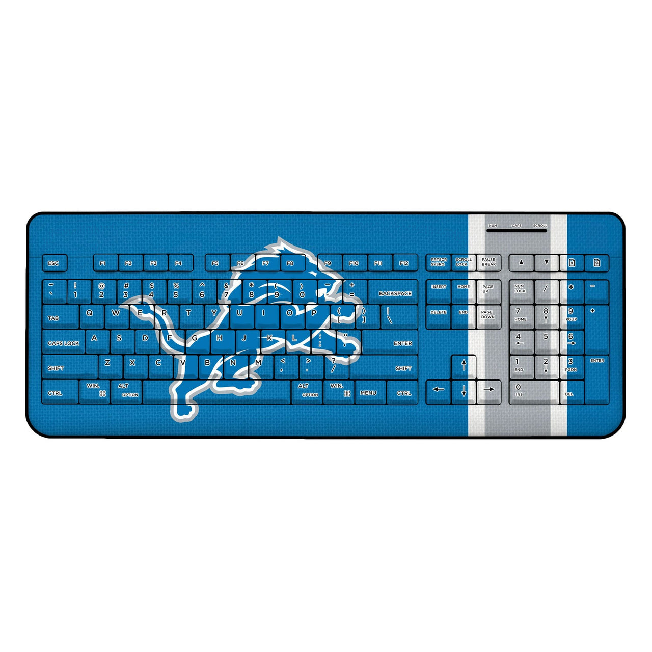 Detroit Lions Stripe Wireless USB Keyboard-0