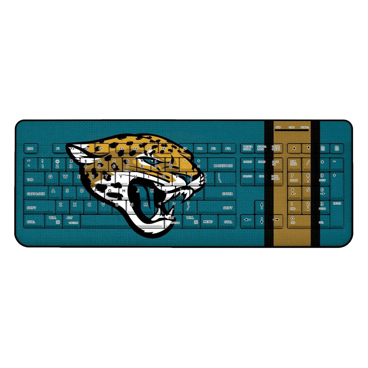 Jacksonville Jaguars Stripe Wireless USB Keyboard-0