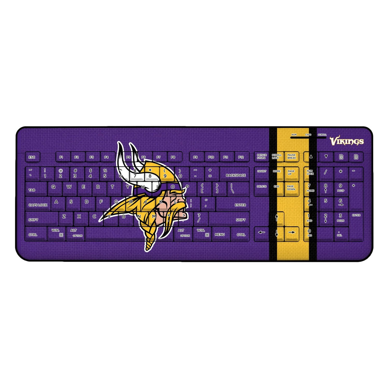 Minnesota Vikings Stripe Wireless USB Keyboard-0