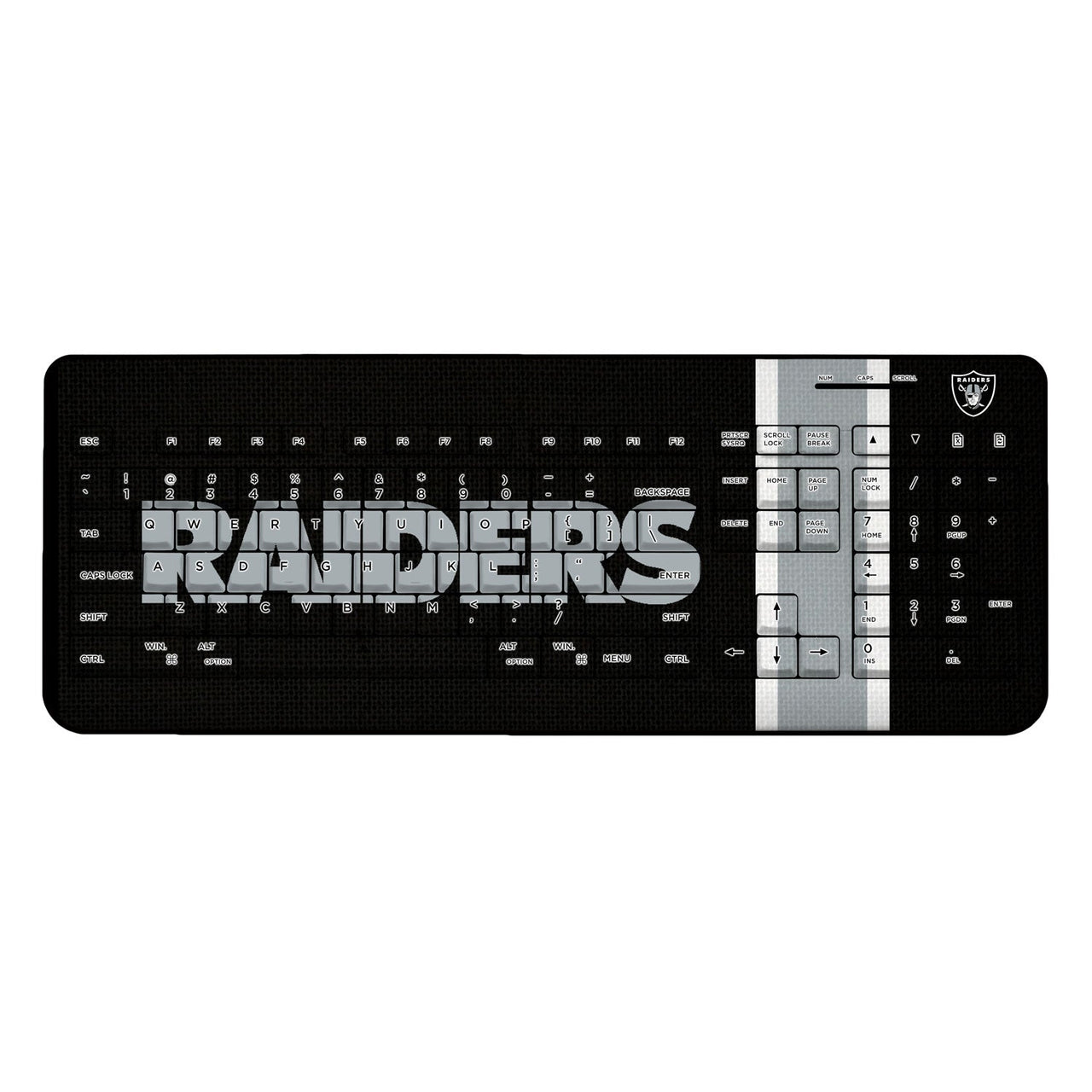 Las Vegas Raiders Stripe Wireless USB Keyboard-0