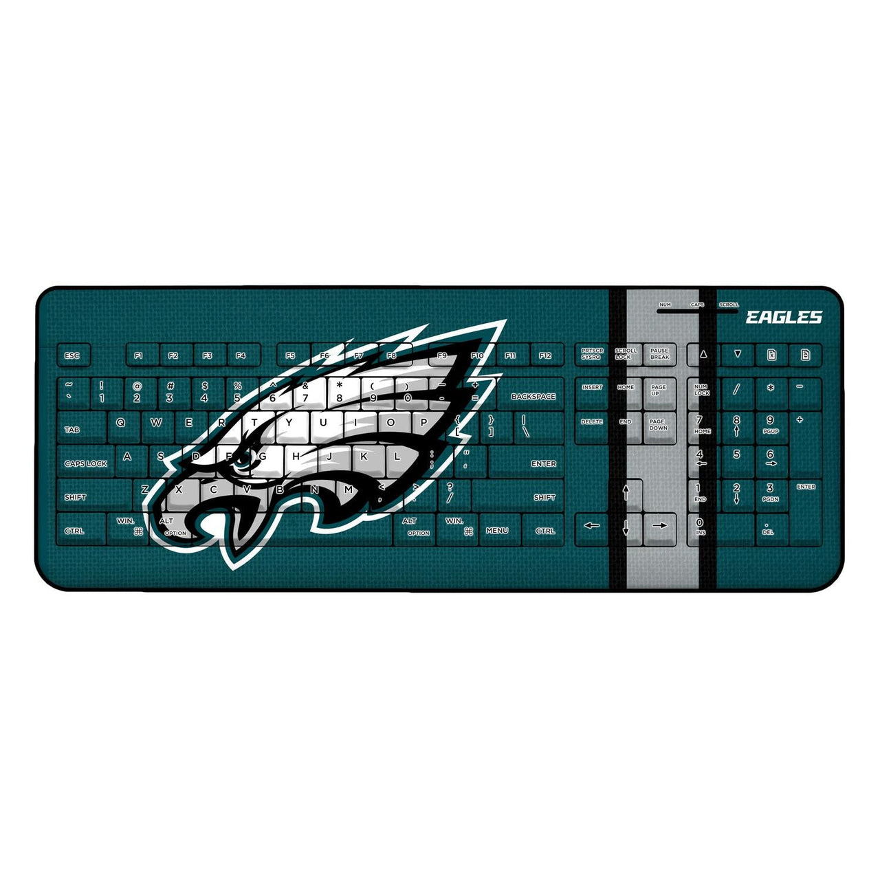 Philadelphia Eagles Stripe Wireless USB Keyboard-0