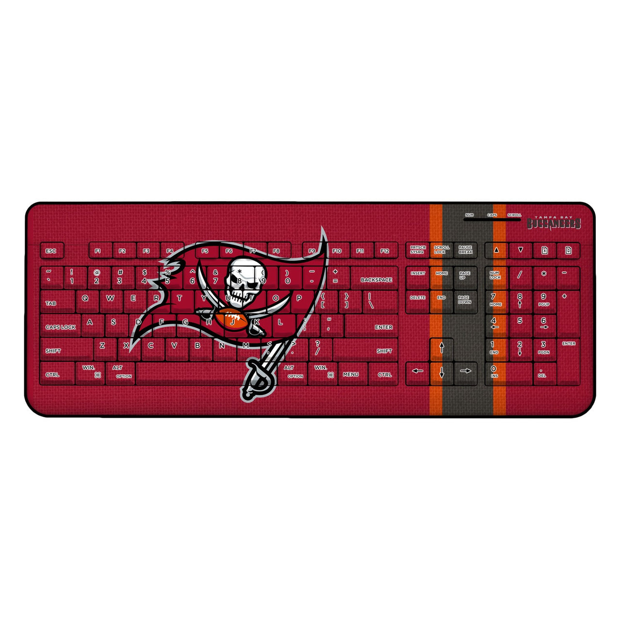 Tampa Bay Buccaneers Stripe Wireless USB Keyboard-0