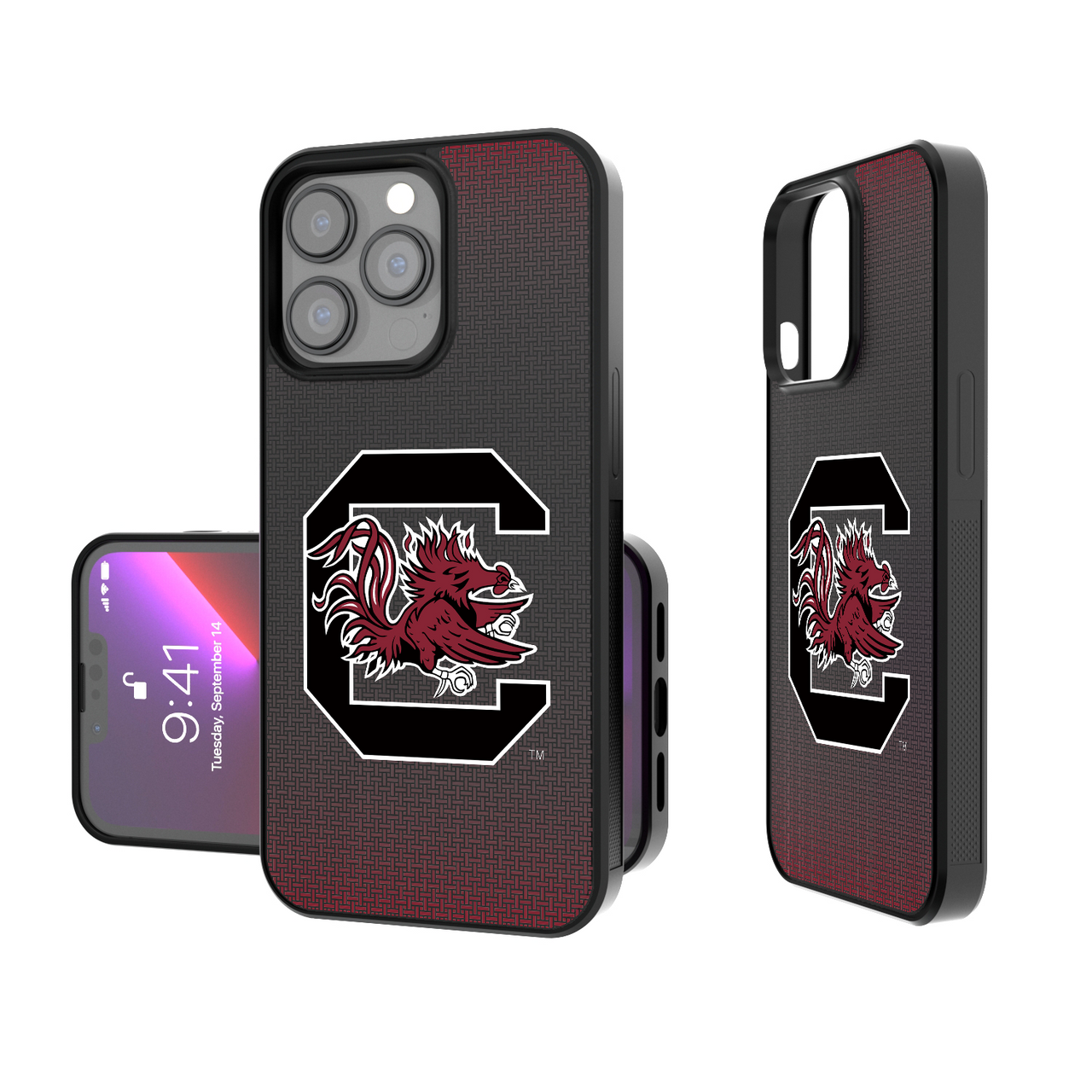 South Carolina Fighting Gamecocks Linen Bump Phone Case-0