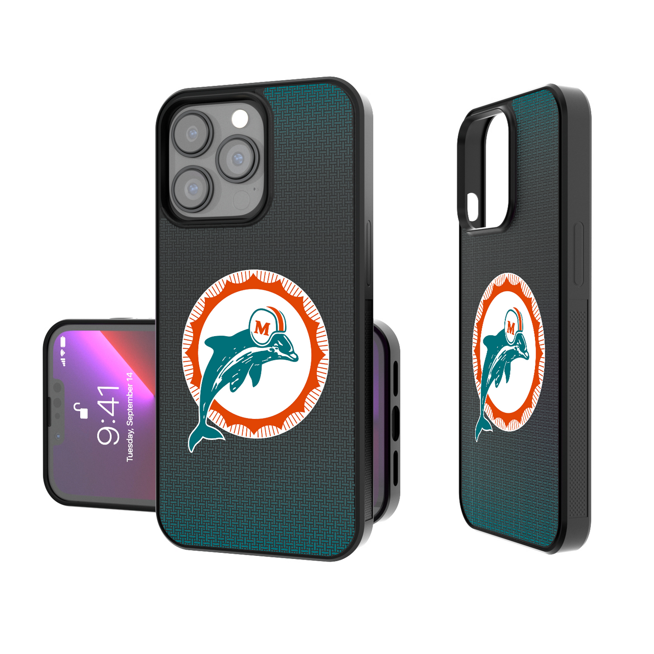 Miami Dolphins 1966-1973 Historic Collection Linen Bump Phone Case-0