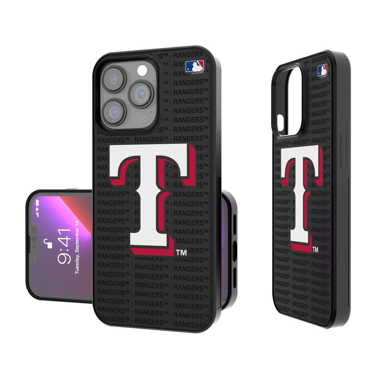 Texas Rangers Blackletter Bump Case-0