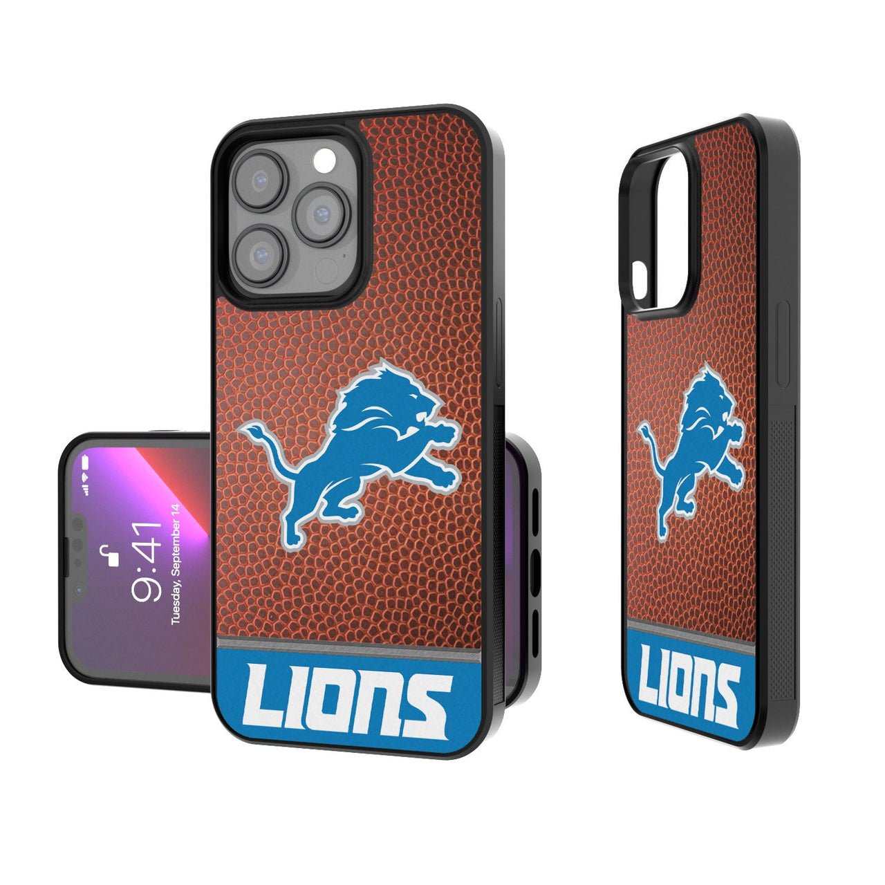 Detroit Lions Football Wordmark Bumper Case-0