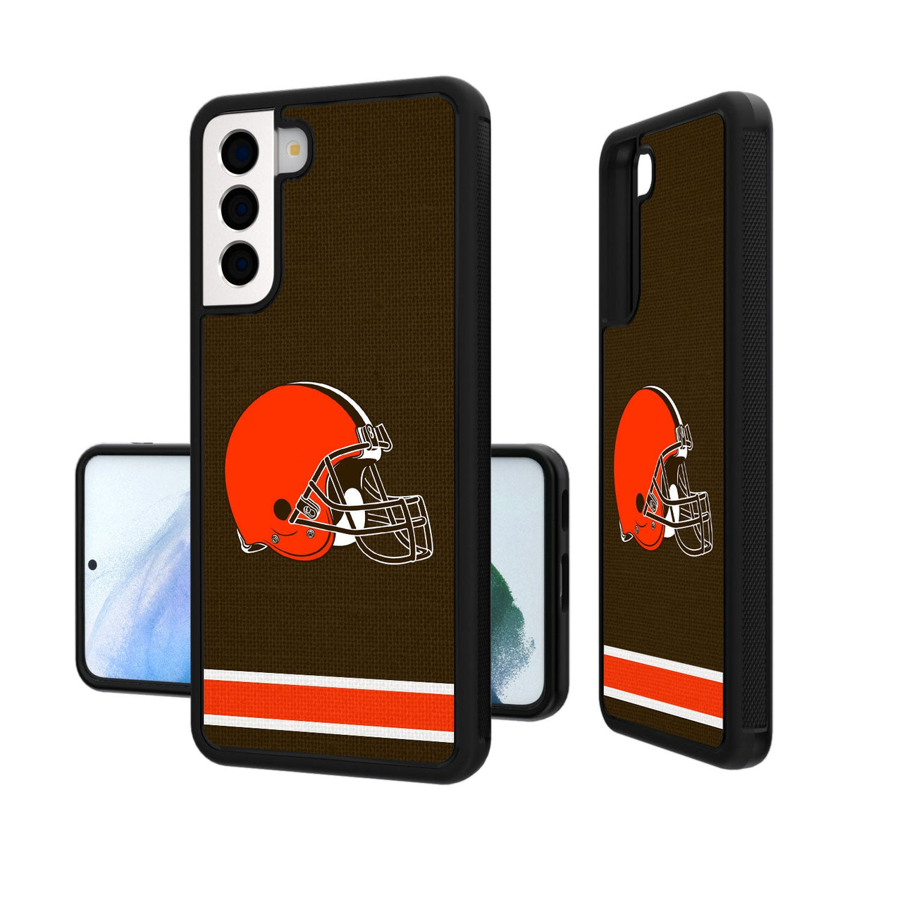 Cleveland Browns Stripe Bumper Case-19