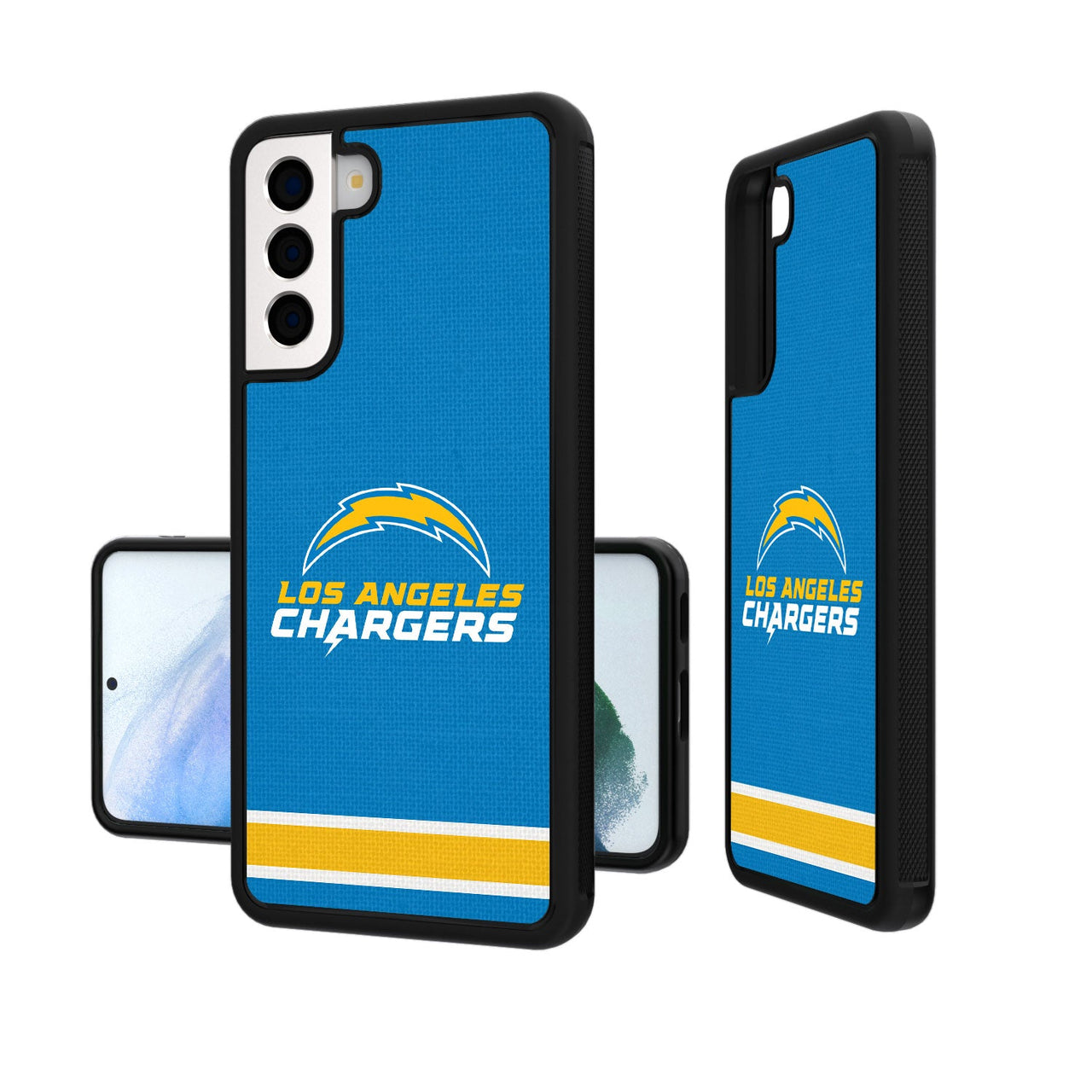 Los Angeles Chargers Stripe Bumper Case-19