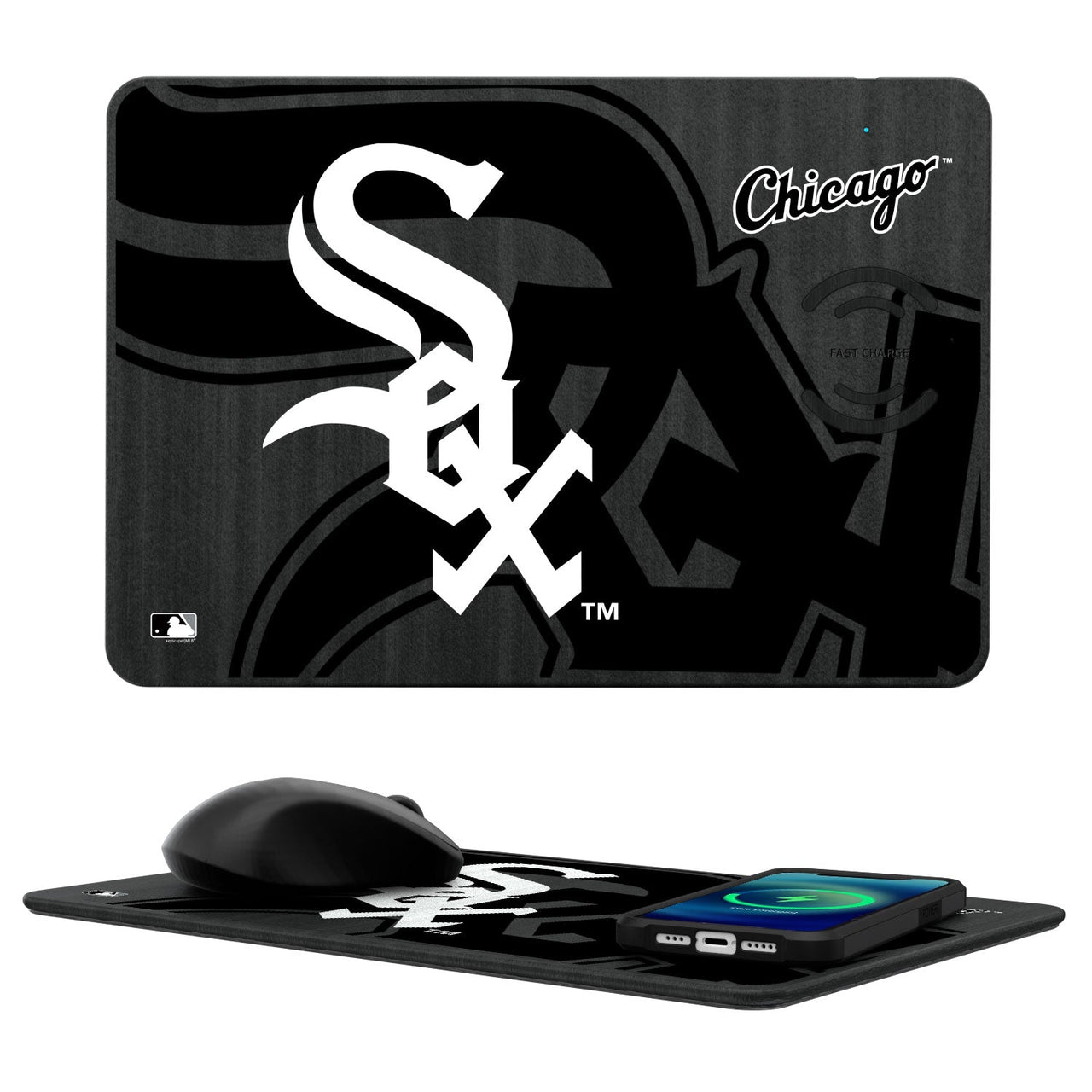 Chicago White Sox Tilt 15-Watt Wireless Charger and Mouse Pad-0