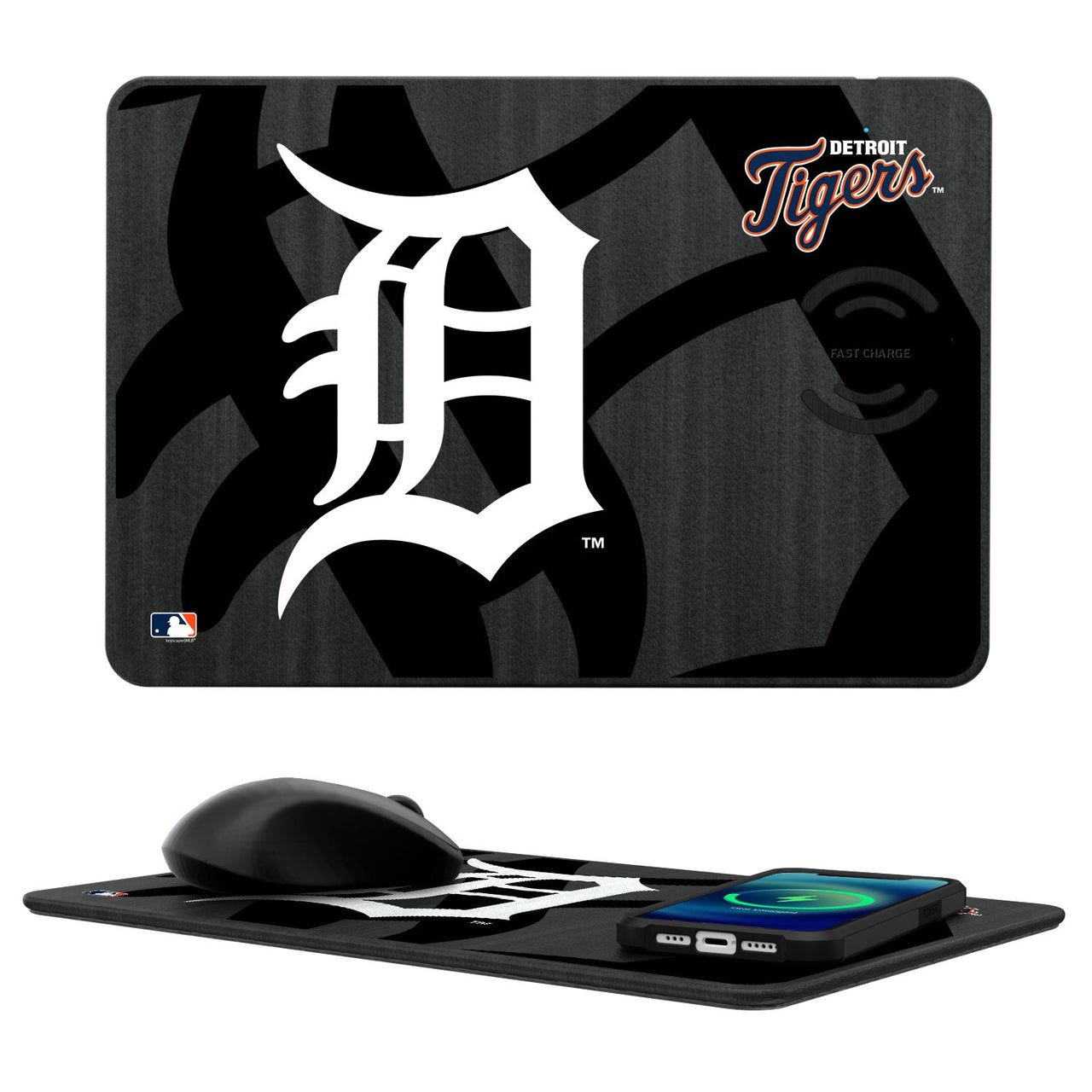 Detroit Tigers Tilt 15-Watt Wireless Charger and Mouse Pad-0