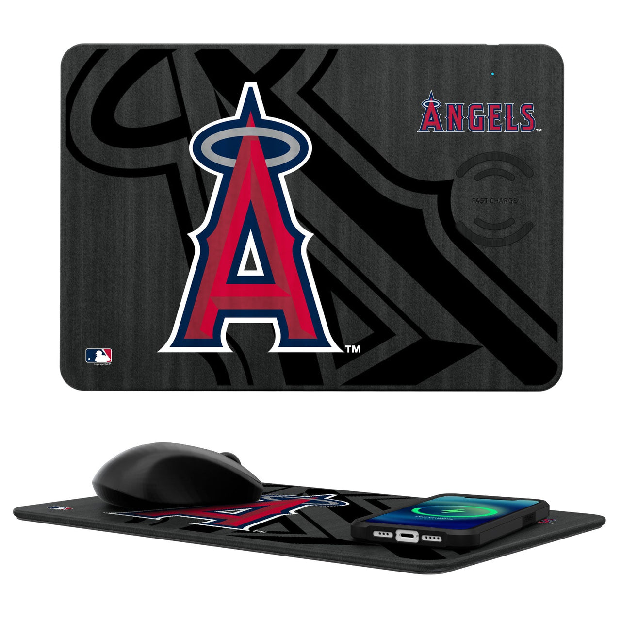 Los Angeles Angels Tilt 15-Watt Wireless Charger and Mouse Pad-0