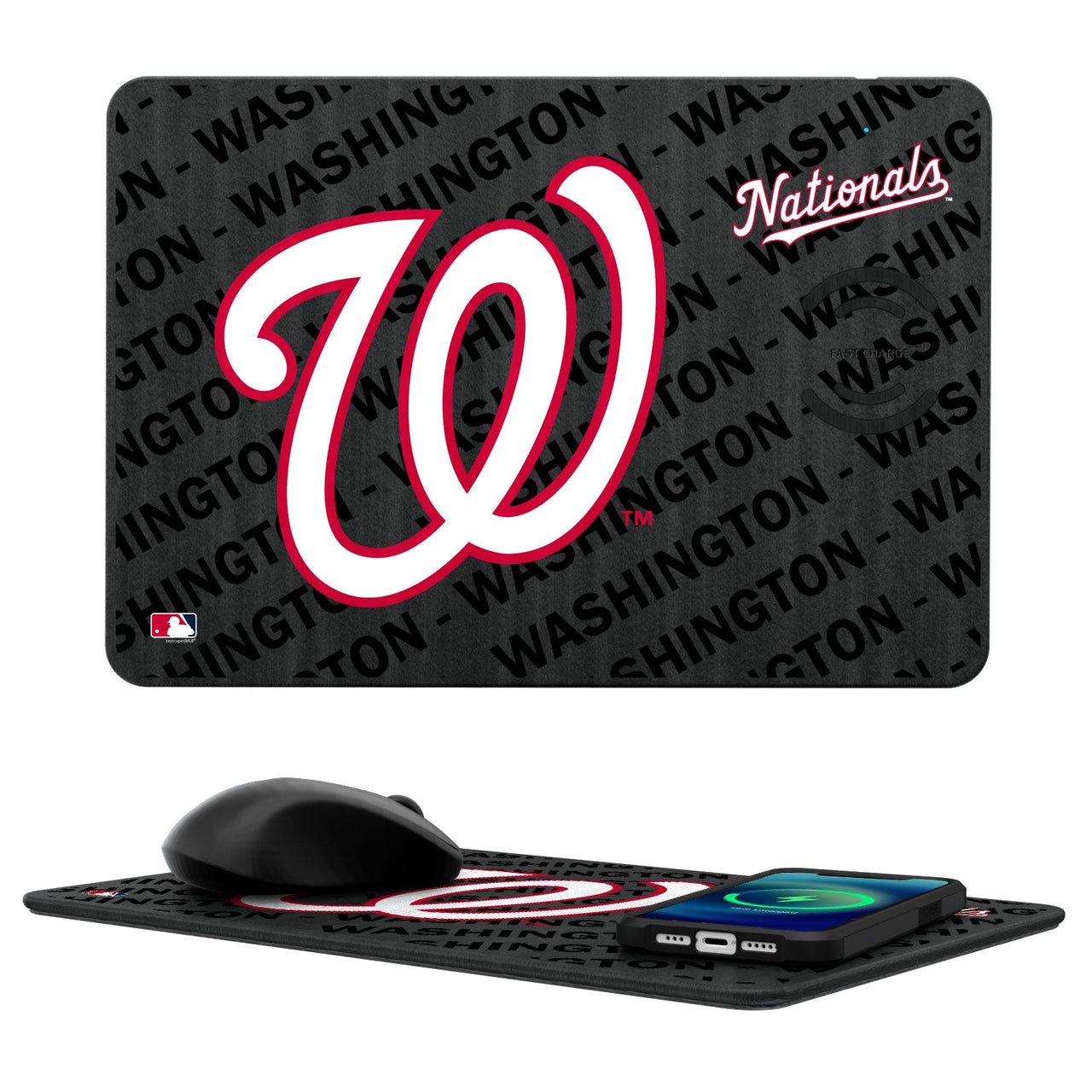 Washington Nationals Tilt 15-Watt Wireless Charger and Mouse Pad-0