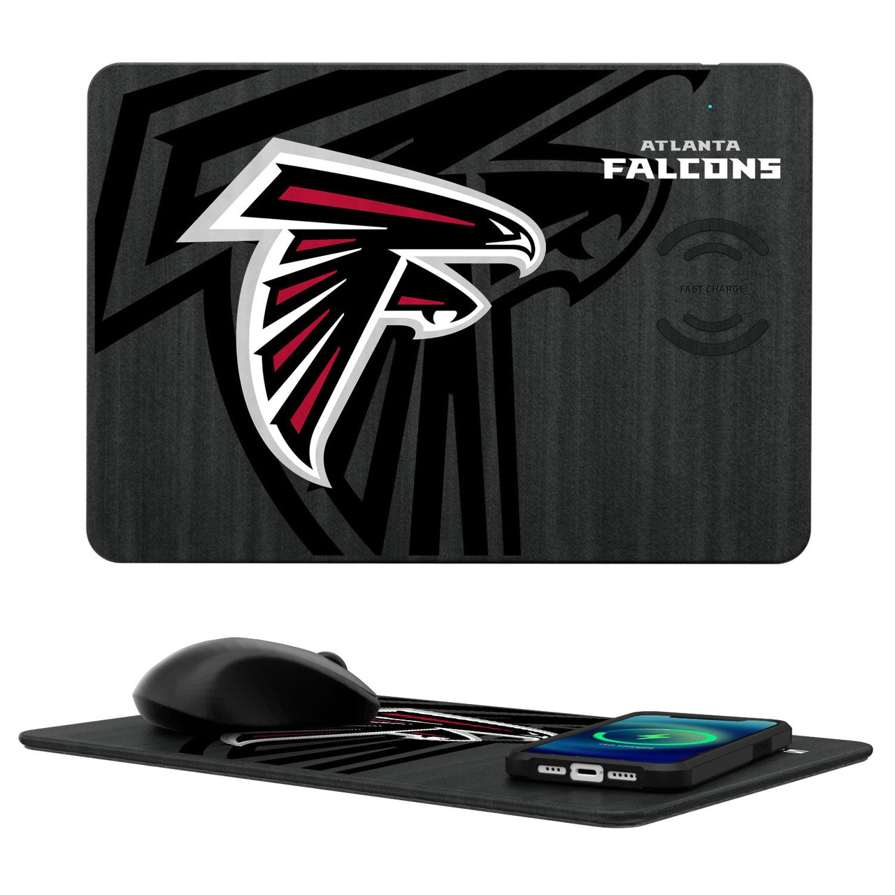 Atlanta Falcons Tilt 15-Watt Wireless Charger and Mouse Pad-0