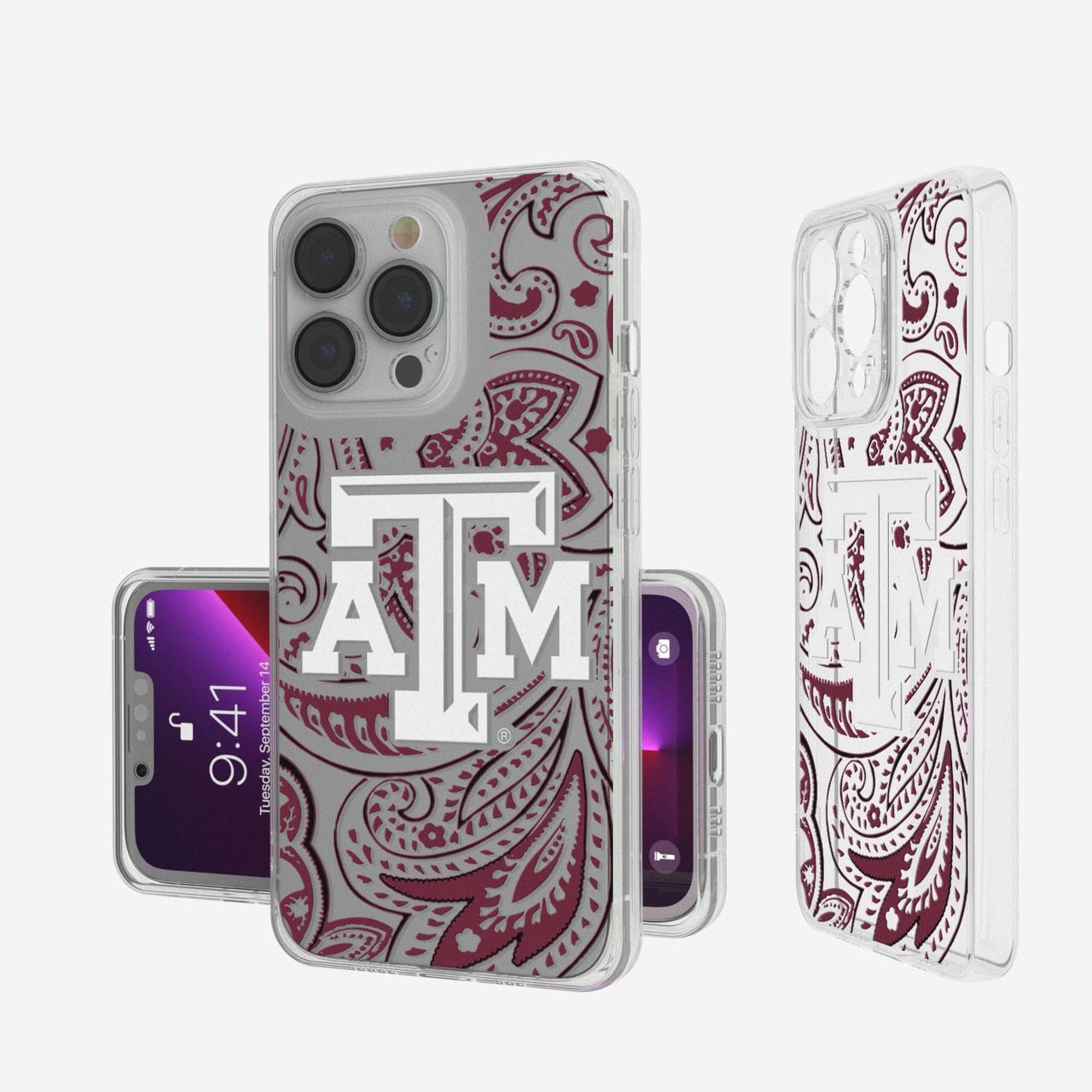 Texas A&M Aggies Paisley Clear Case-0