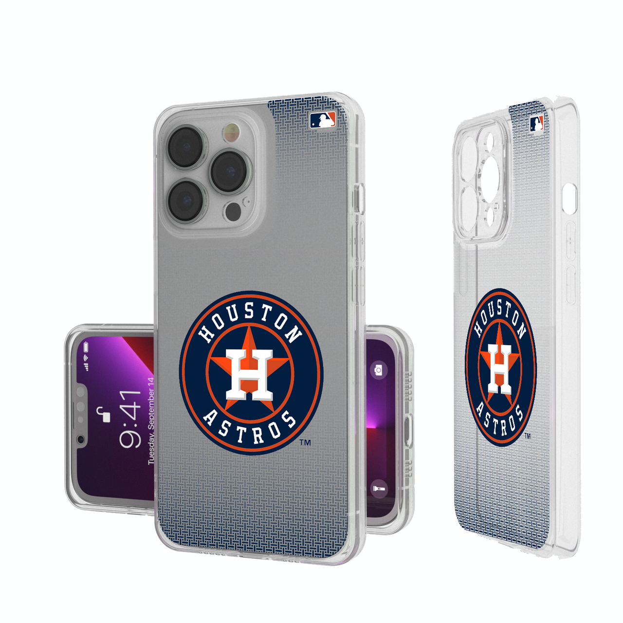 Houston Astros Linen Clear Phone Case-0