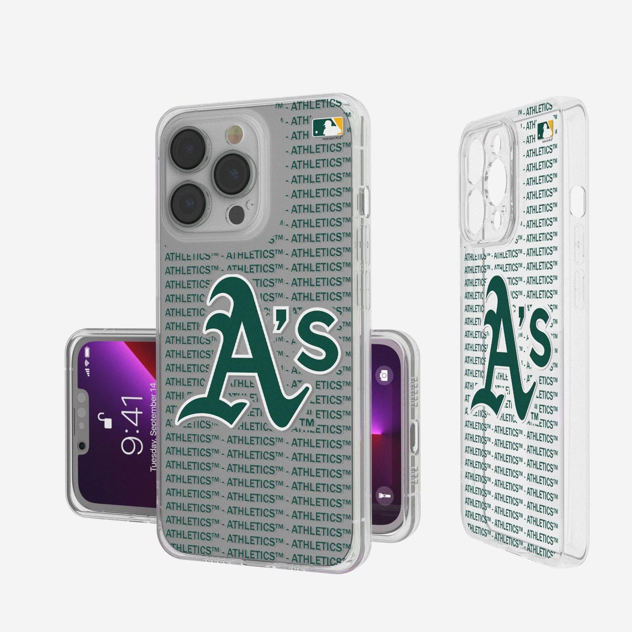 Oakland Athletics Blackletter Clear Case-0