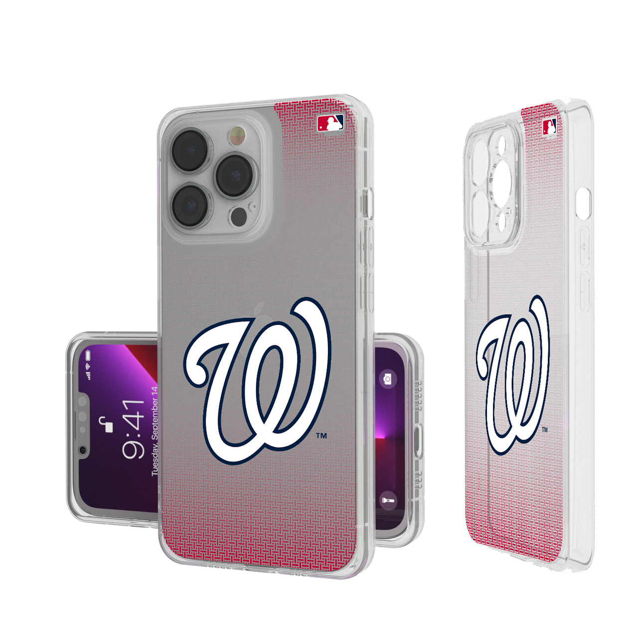 Washington Nationals Linen Clear Phone Case-0